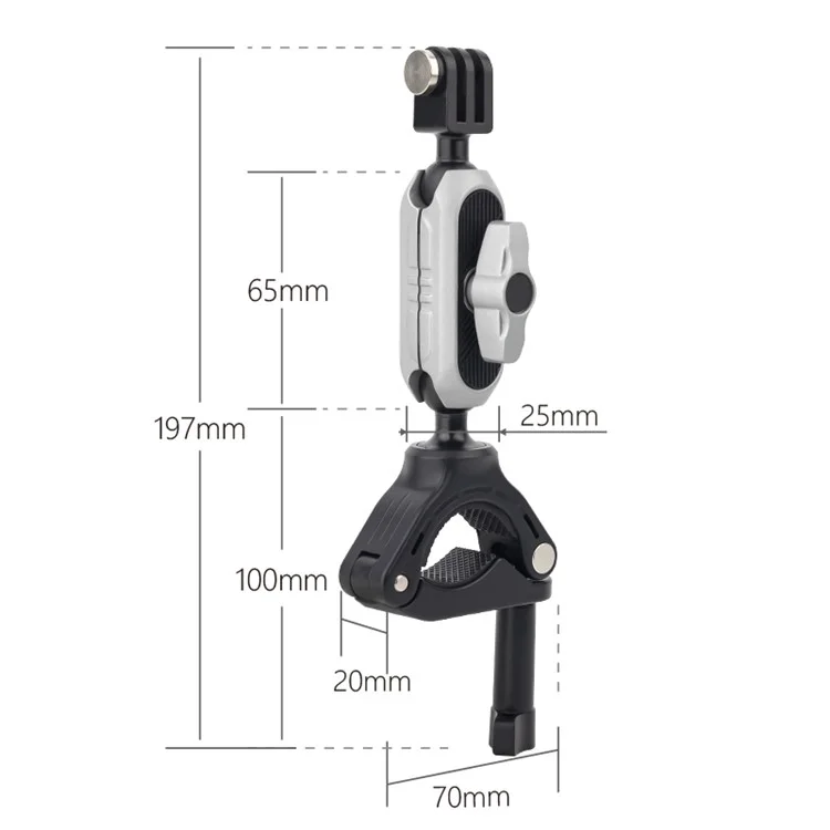 JX-GP-08-A Action Camera Handlebar Mount E-Bike Mountain Bike Camera Mount Clamp for Outdoor Riding Shooting