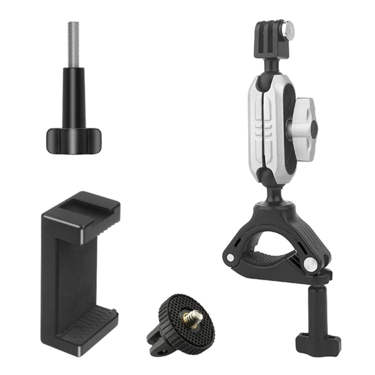 JX-GP-08-B Outdoor Bicycle Handlebar Mount with Phone Clip for Action Camera Bike Mount Clamp