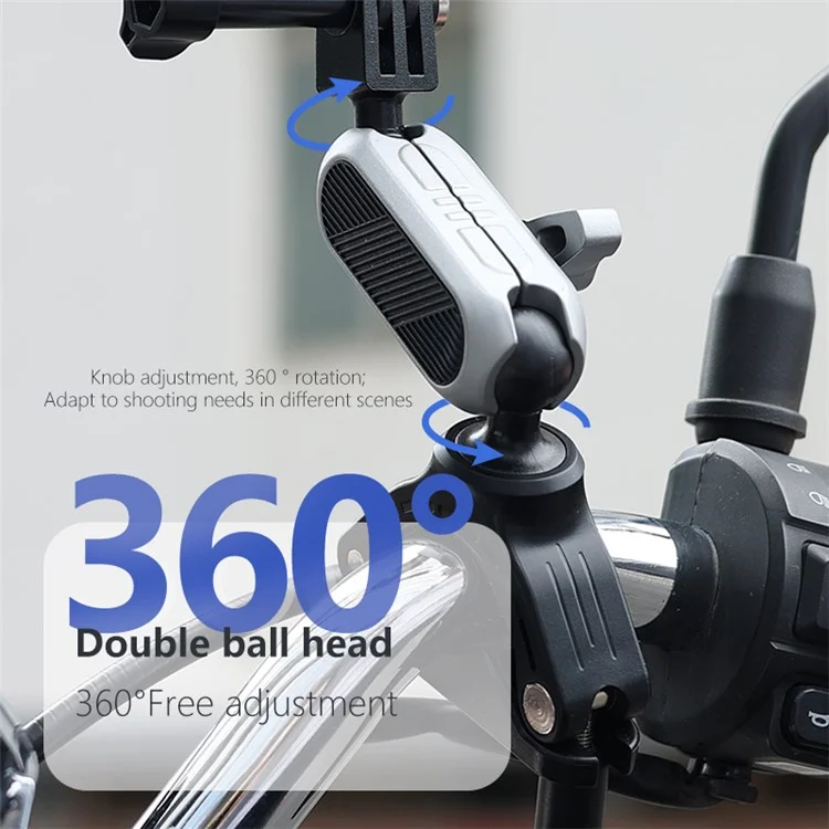 JX-GP-08-B Outdoor Bicycle Handlebar Mount with Phone Clip for Action Camera Bike Mount Clamp