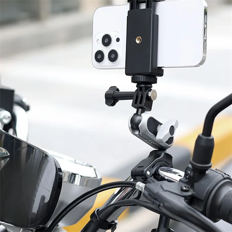 JX-GP-08-B Outdoor Bicycle Handlebar Mount with Phone Clip for Action Camera Bike Mount Clamp