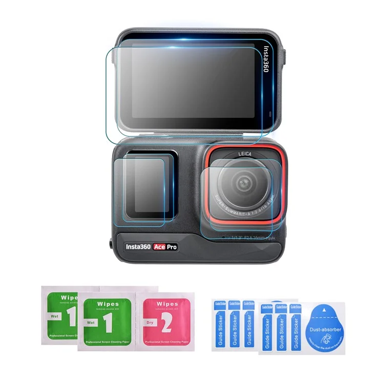 STARTRC 1134773 1 Set Screen Protectors für Insta360 Ace Pro Kamera Bildschirmschutz Linsenabdeckung Gehärtetes Glas Filme