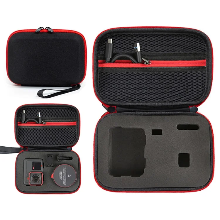 Para Insta360 ACE / Ace Pro 2 / Ace Pro Storage Bag Câmera de Ação Portátil Zipper Case com Cordão - Preto
