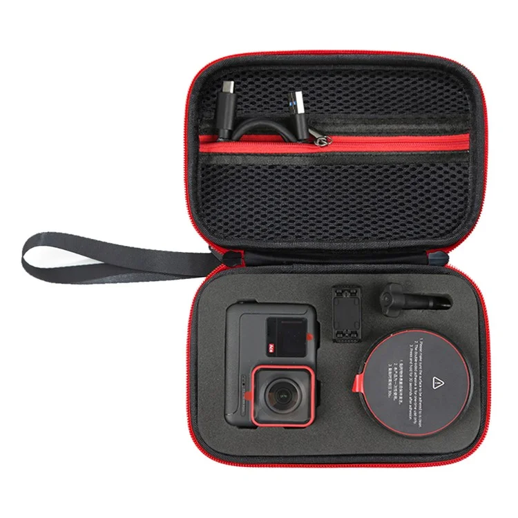 Para Insta360 ACE / Ace Pro 2 / Ace Pro Storage Bag Câmera de Ação Portátil Zipper Case com Cordão - Preto