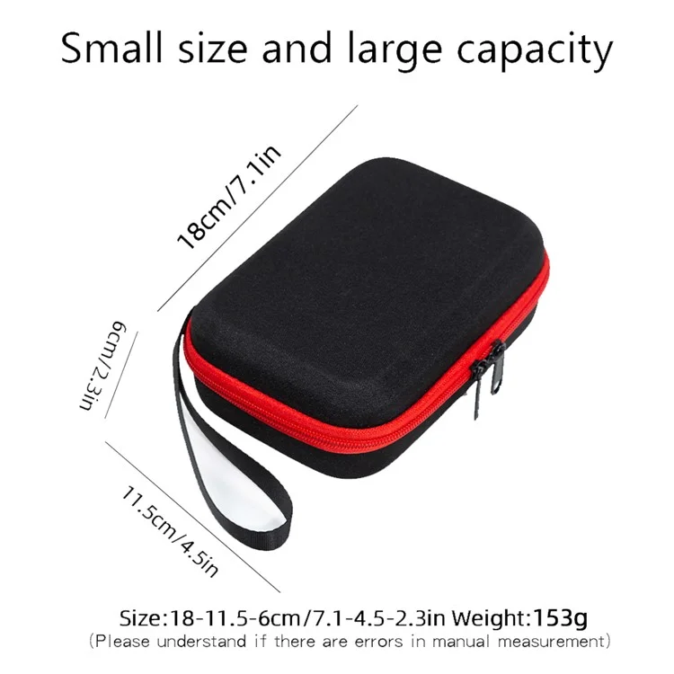 Para Insta360 ACE / Ace Pro 2 / Ace Pro Storage Bag Câmera de Ação Portátil Zipper Case com Cordão - Preto