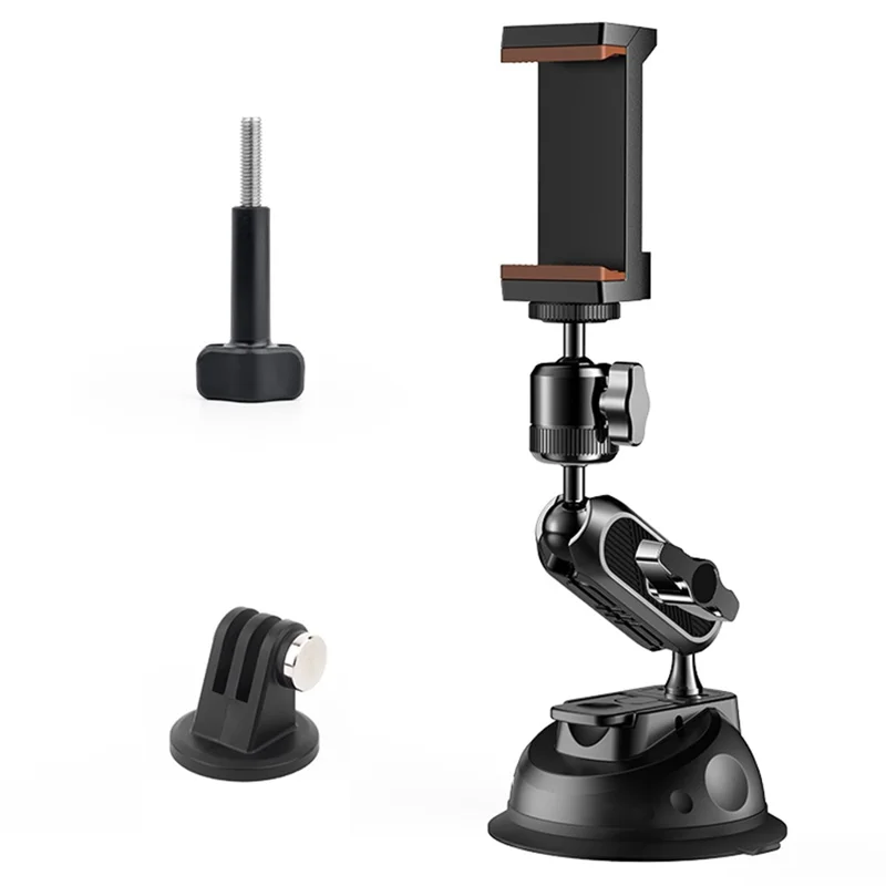 JUNNX JX-GP-14-A Car Suction Camera Mount Bracket for DJI Action / GoPro Hero 12