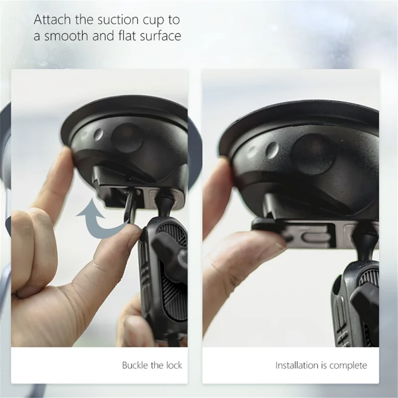 JUNNX JX-GP-14-A Car Suction Camera Mount Bracket for DJI Action / GoPro Hero 12