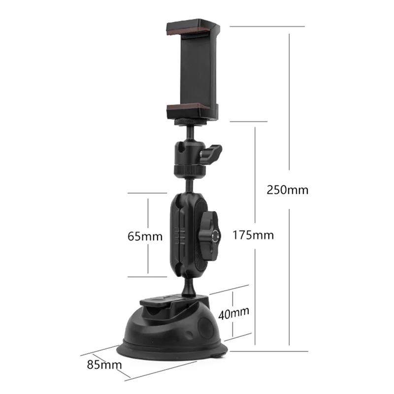 JUNNX JX-GP-14-A Car Suction Camera Mount Bracket for DJI Action / GoPro Hero 12