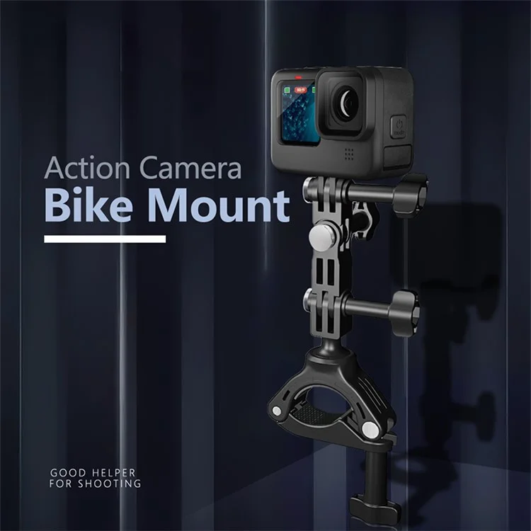 JUNNX JX-GP-05-A Bike Camera Mount with Phone Clip for GoPro Hero 11 / 10, Cell Phones