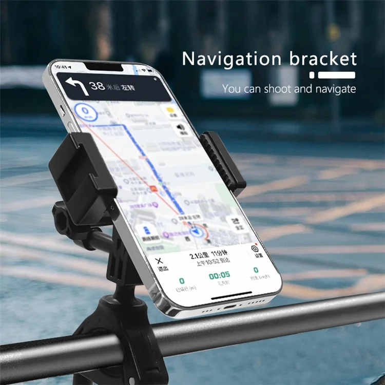 JUNNX JX-GP-05-A Bike Camera Mount with Phone Clip for GoPro Hero 11 / 10, Cell Phones