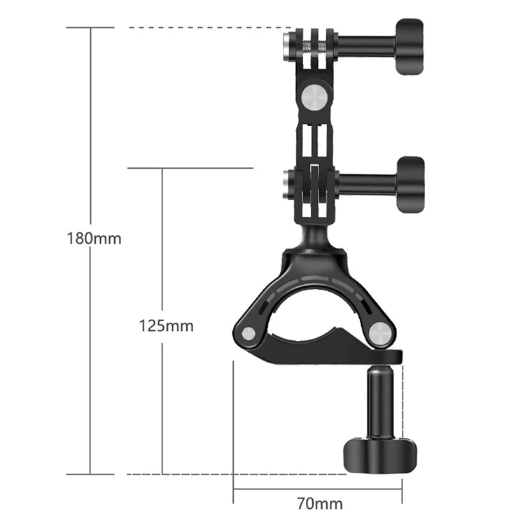 JUNNX JX-GP-05-A Bike Camera Mount with Phone Clip for GoPro Hero 11 / 10, Cell Phones