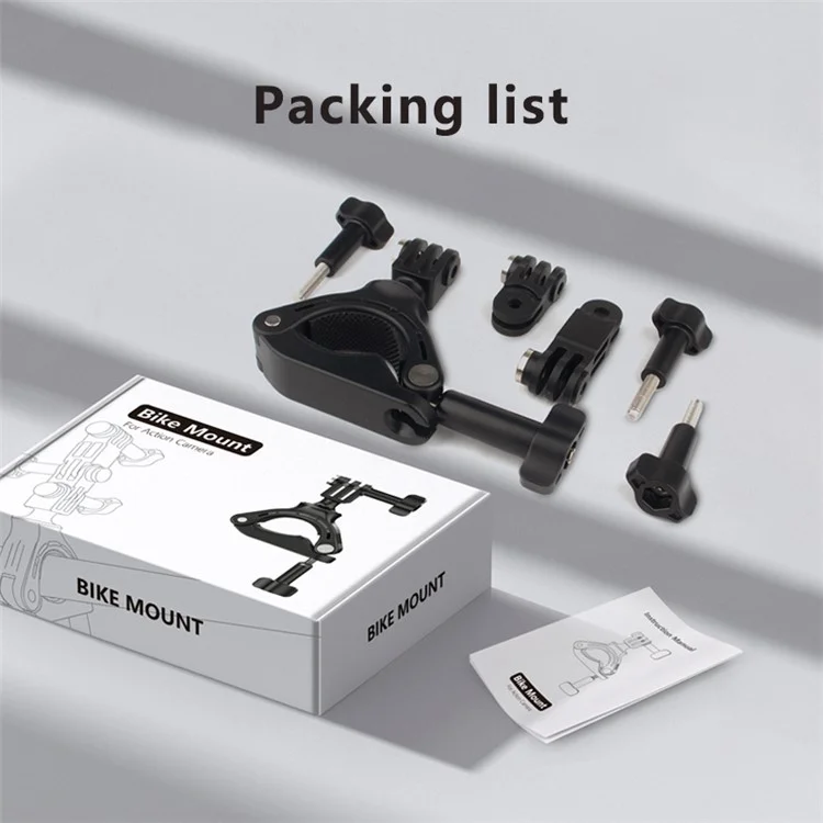 JUNNX JX-GP-05-A Bike Camera Mount with Phone Clip for GoPro Hero 11 / 10, Cell Phones