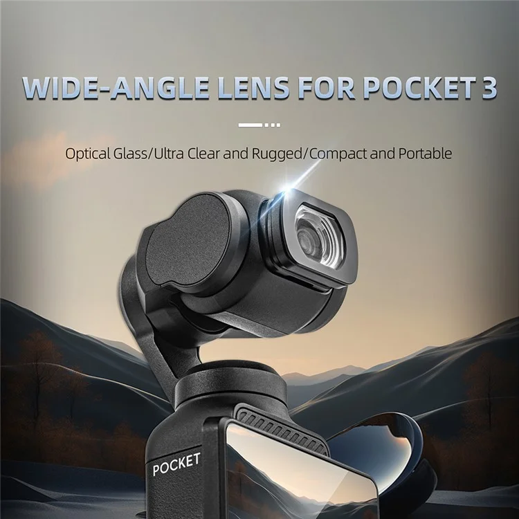 STARTRC 1133707 Para a DJI Osmo Pocket 3 Câmera Lente Óptica de Vidro de Ângulo Amplo