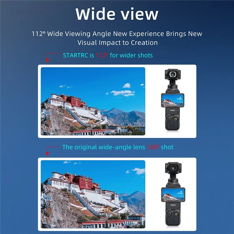 STARTRC 1133707 Para a DJI Osmo Pocket 3 Câmera Lente Óptica de Vidro de Ângulo Amplo