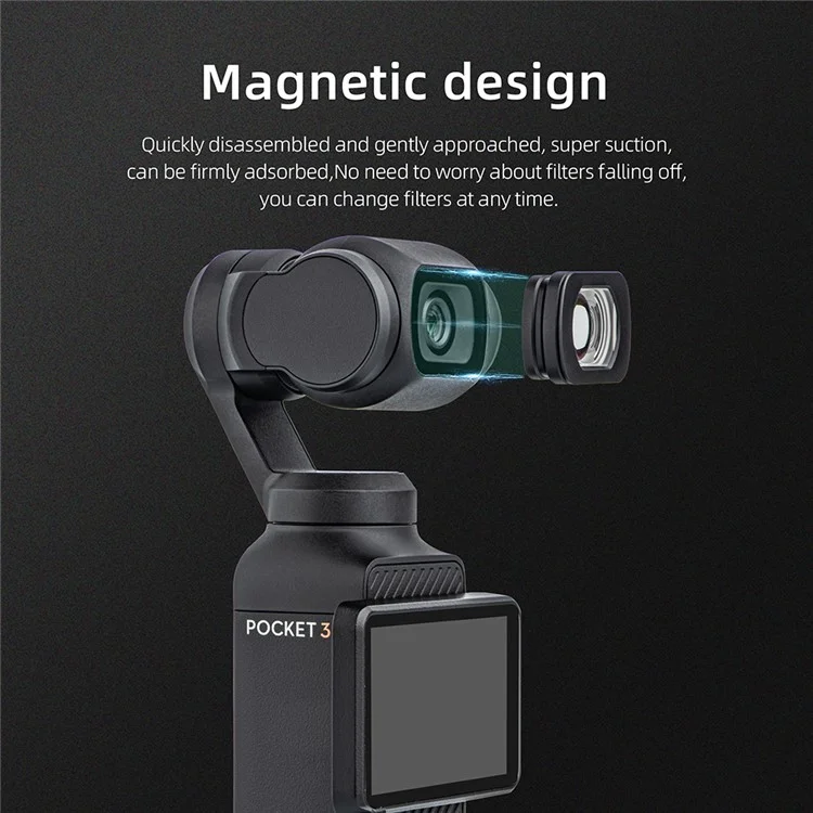 STARTRC 1133707 Para a DJI Osmo Pocket 3 Câmera Lente Óptica de Vidro de Ângulo Amplo