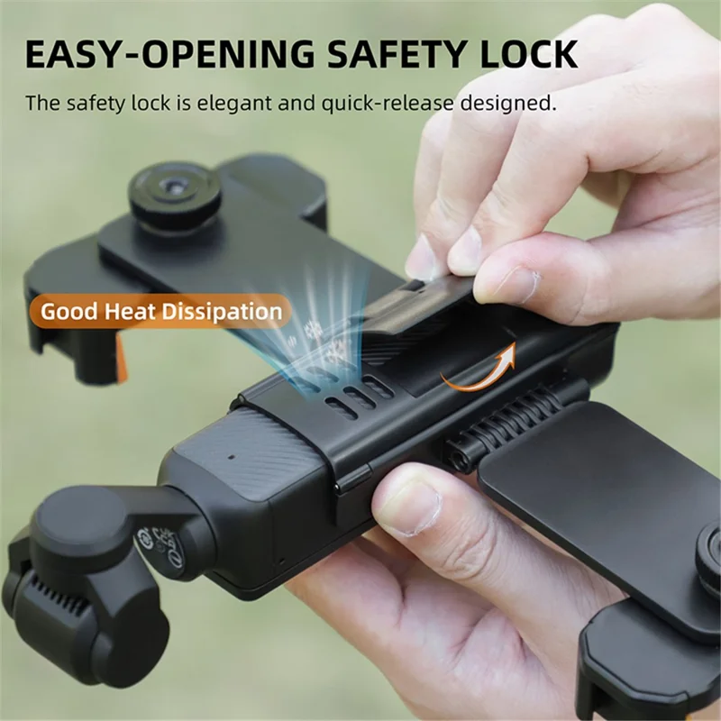 SUNNYLIFE OP3-ZJ756 For Osmo Pocket 3, Smartphone Mount Holder with Cold Shoe Camera Accessories