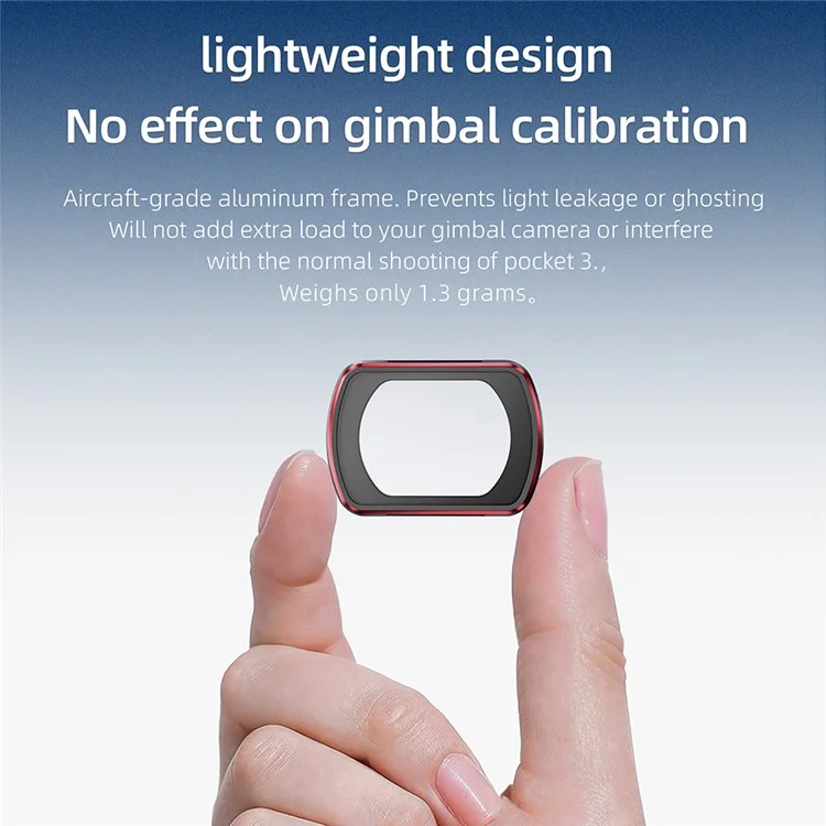 STARTRC 1135169 Für DJI Osmo Pocket 3 Aluminiumlegierung Rahmen 1 / 4 Schwarzer Weicher Filter