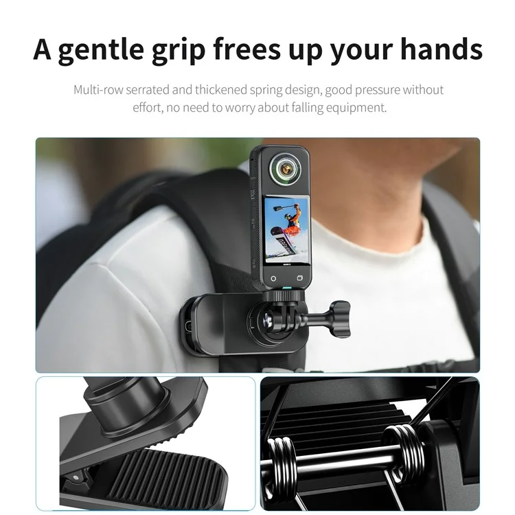 STARTRC 1132069 Magnetic Backpack Clip Flat Mount Bracket Compatible with Action Cameras