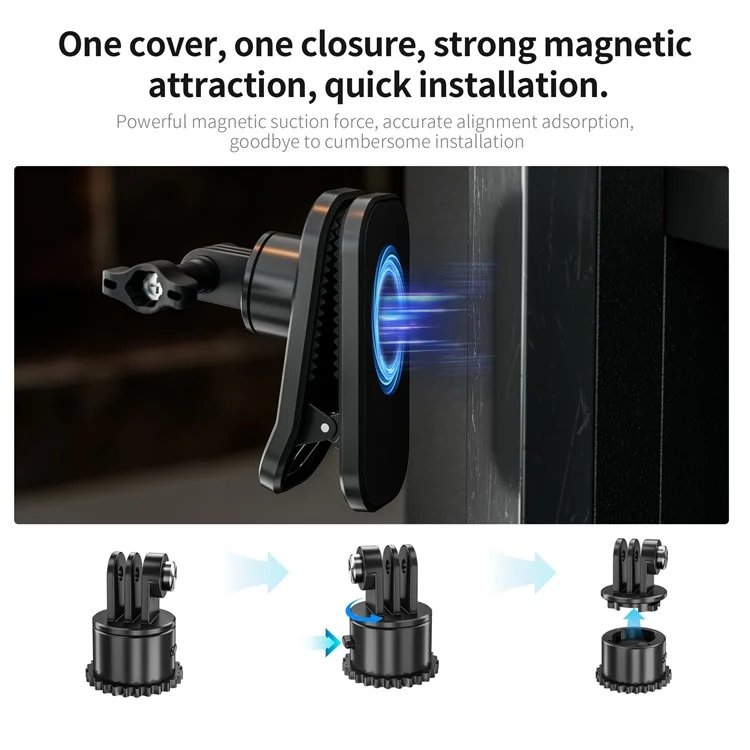 STARTRC 1132069 Magnetic Backpack Clip Flat Mount Bracket Compatible with Action Cameras