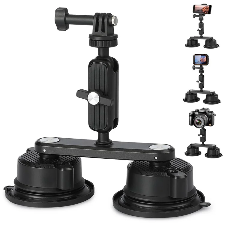 K01-2 Pour Gopro Action Camera Sucker Mount Bracket Sport Camera Car Car Home Support Stand