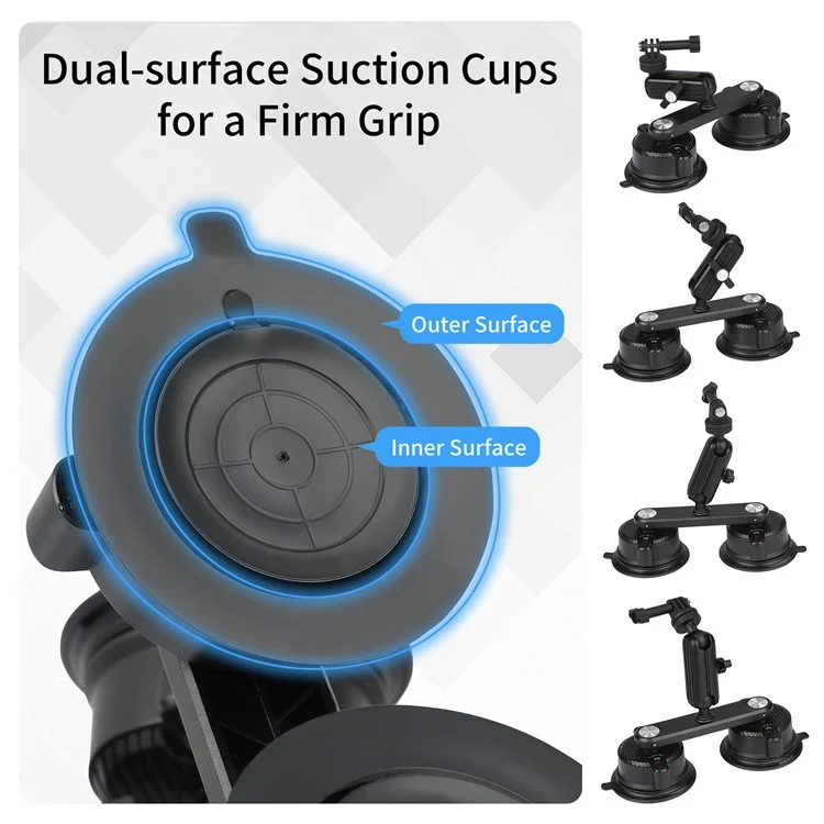 K01-2 Pour Gopro Action Camera Sucker Mount Bracket Sport Camera Car Car Home Support Stand