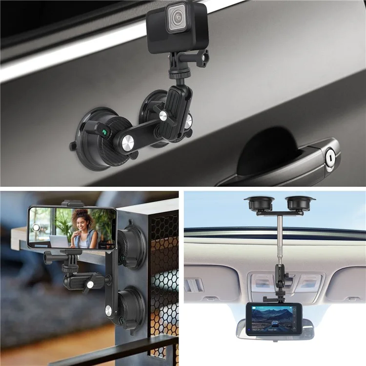 K01-2 Pour Gopro Action Camera Sucker Mount Bracket Sport Camera Car Car Home Support Stand