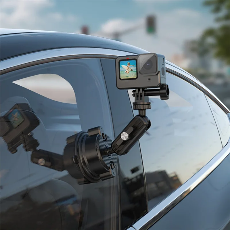 K01 Free Rotation Action Camera Shooting Bracket Car Suction Cup Mount Camera Support Stand