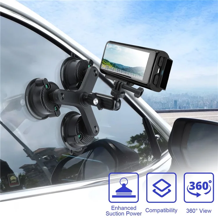 K01-3 Suction Cup Mount Action Camera Shooting Bracket Car Camera Support Stand