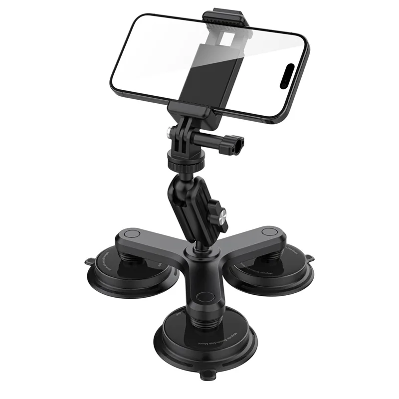 K03-3 Triple Magnetic Base Camera Magnetic Holder Mount with 360 Degree Rotating Ball Head
