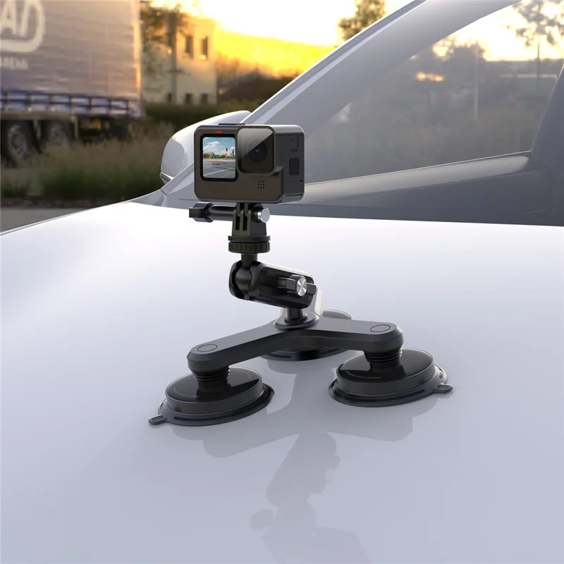 K03-3 Triple Magnetic Base Camera Magnetic Holder Mount with 360 Degree Rotating Ball Head