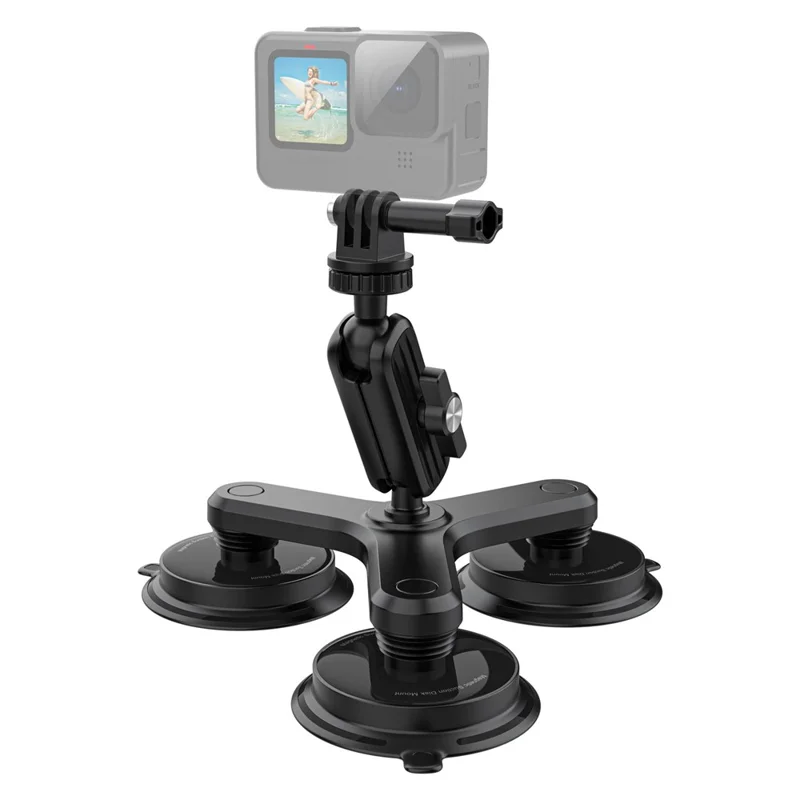 K03-3 Triple Magnetic Base Camera Magnetic Holder Mount with 360 Degree Rotating Ball Head