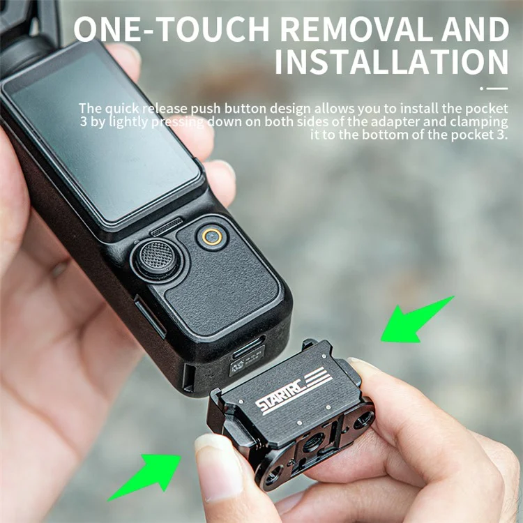 STARTRC 1138603 Für DJI Osmo Pocket 3 Sports Camera Magnetischer Schnellverschluss-Adapter Verbinder