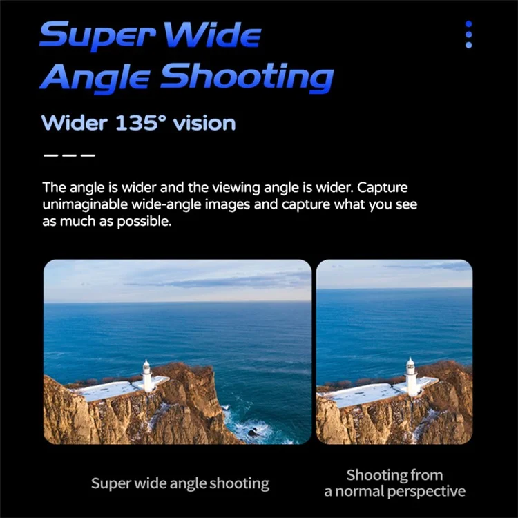 SJCAM SJ20 Caméra d'action 4K 30FPS à double objectif et double écran étanche aux sports