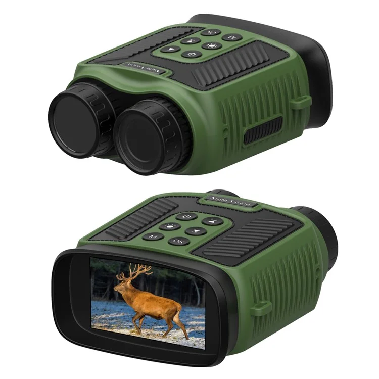 DT59 HD Video Binocular Night Vision Goggles Hunting Camera Support 128GB Memory Card Storage - Green