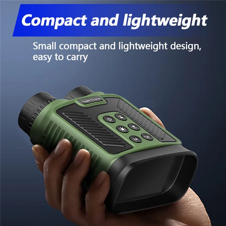 DT59 HD Video Binocular Night Vision Goggles Hunting Camera Support 128GB Memory Card Storage - Green