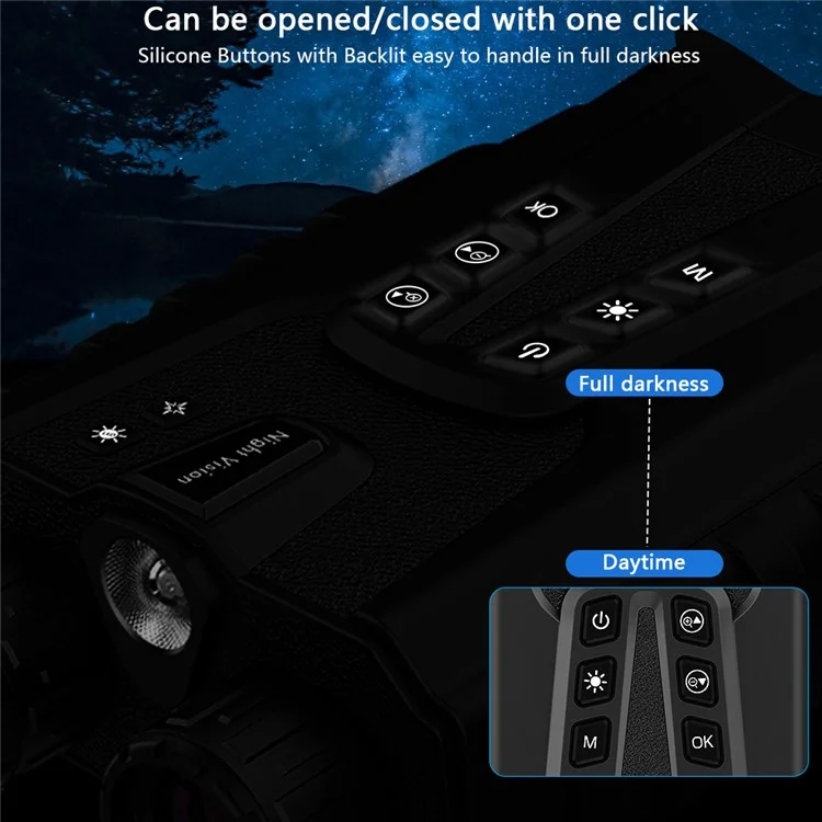 DT49 HD Photo Bird Watching Binoculars Full Color Night Vision Digital Telescope - Green