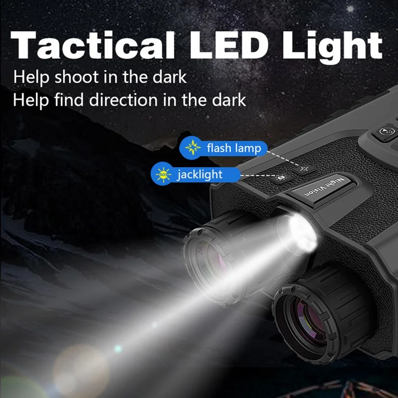 DT49 HD Photo Bird Watching Binoculars Full Color Night Vision Digital Telescope - Black