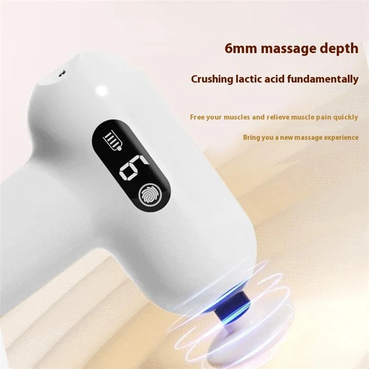 H05 6 Speeds High Frequency Vibration Mini Massage Gun Portable Handheld Deep Tissue Massager - Black