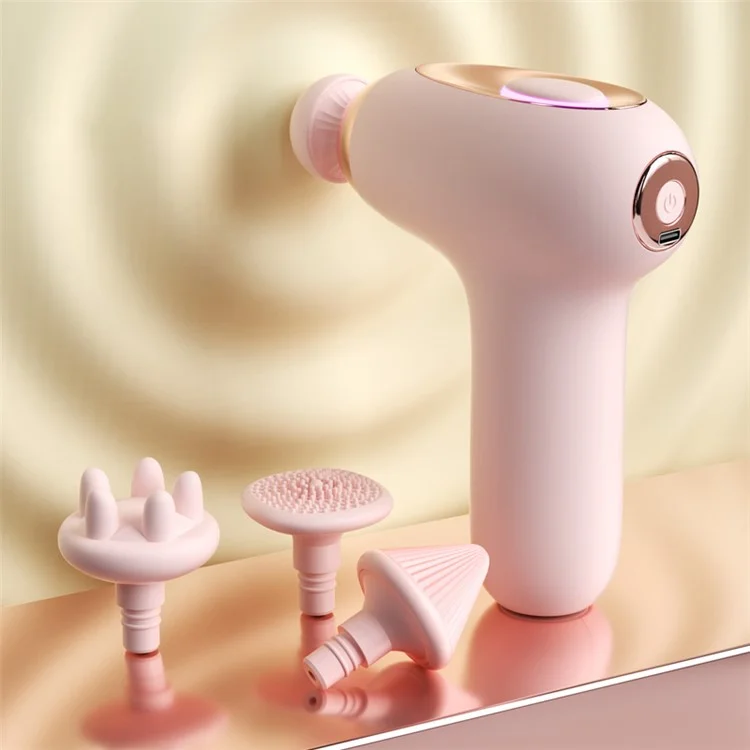 H25 Mini Pistola per Massaggi 5 Velocità Basso Rumore Portatile Alta Frequenza Vibrazioni Rilassante Muscolare - Rosa