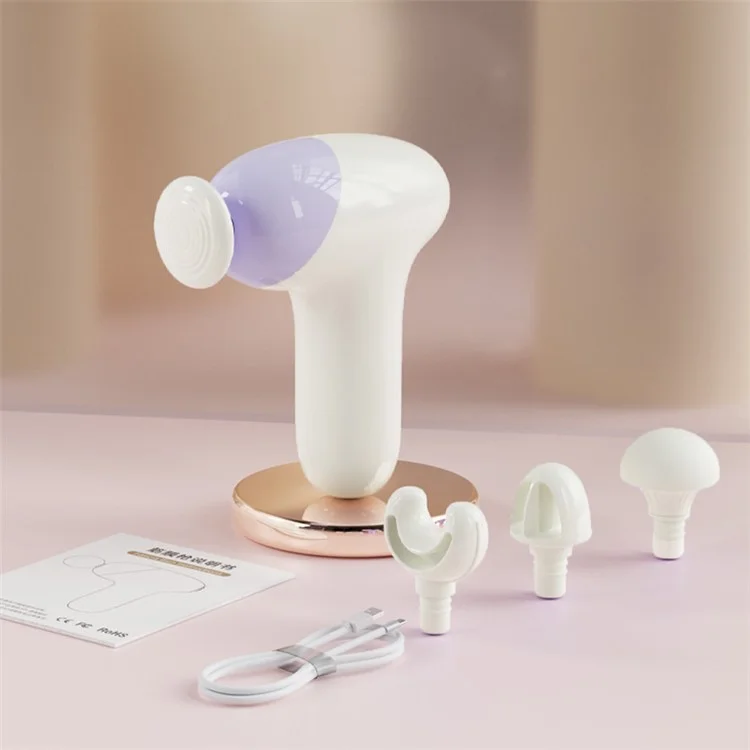H35 Tragbarer Hochfrequenz-Vibrationsmassager zur Muskelentspannung 5 Geschwindigkeiten einstellbar Mini-Massagepistole - Lila