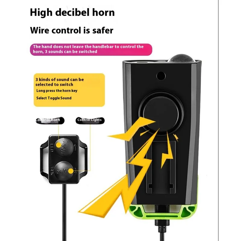 GPS Wireless Bike Computer 3 In 1 Cycling Speedometer Bicycle Flashlight with 120db Horn - Red