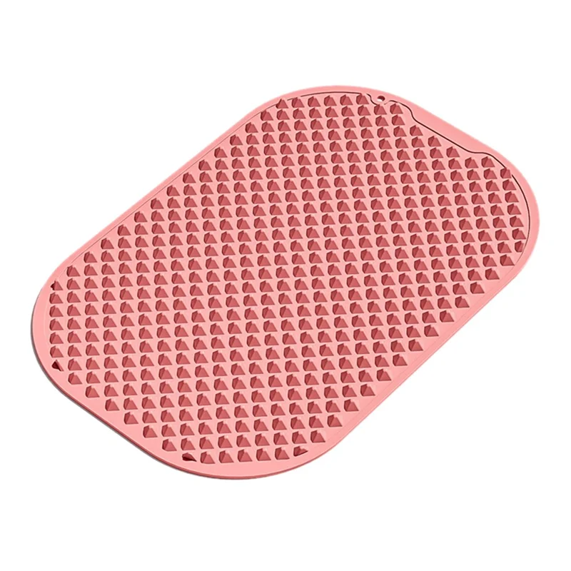 Foot Massage Mat Silicone Acupressure Board for Reflexology Pressure Point Therapy, Size L: 60 x 40cm - Pink