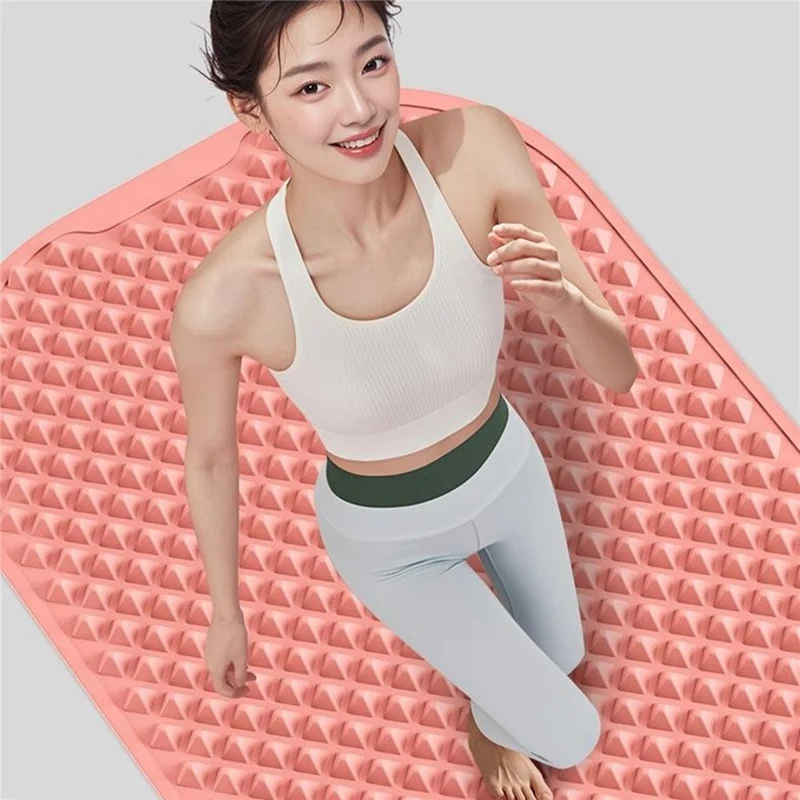 Foot Massage Mat Silicone Acupressure Board for Reflexology Pressure Point Therapy, Size L: 60 x 40cm - Pink