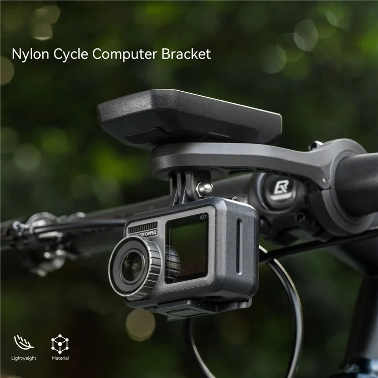 Suporte para Computador de Bicicleta ROCKBROS para Guidão, Suporte de Nylon para Câmera Esportiva e Luz de Bicicleta de Estrada
