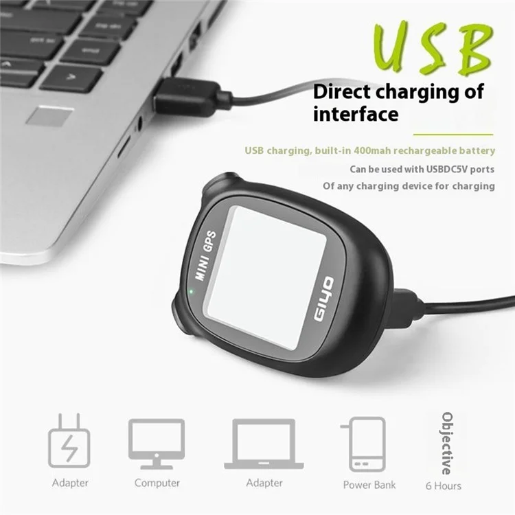 GIYO M3 Bicycle Computer GPS Waterproof Wireless Speedometer Odometer with Backlit for Road Cycling - Black