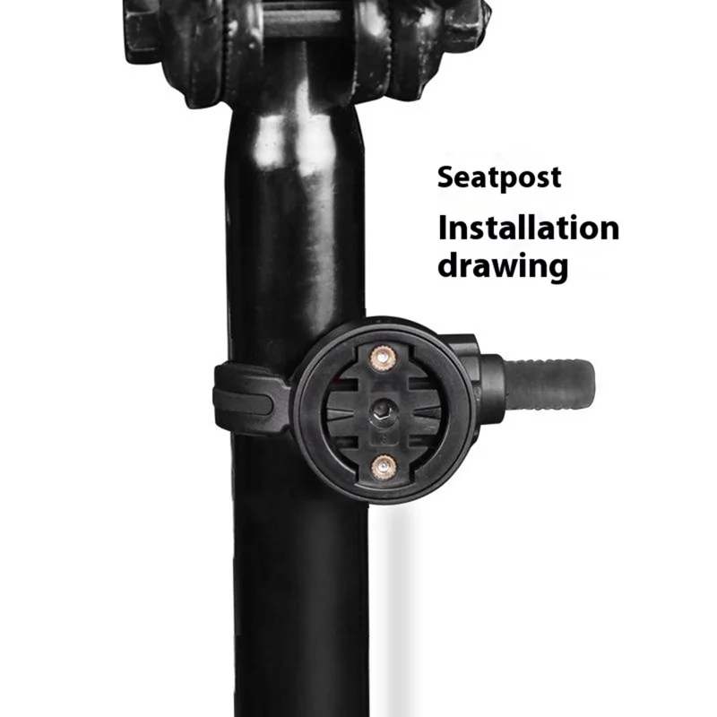 Supporto per Computer da Manubrio Bici con Staffa per Luce Posteriore per Tubi da 12-35mm di Diametro