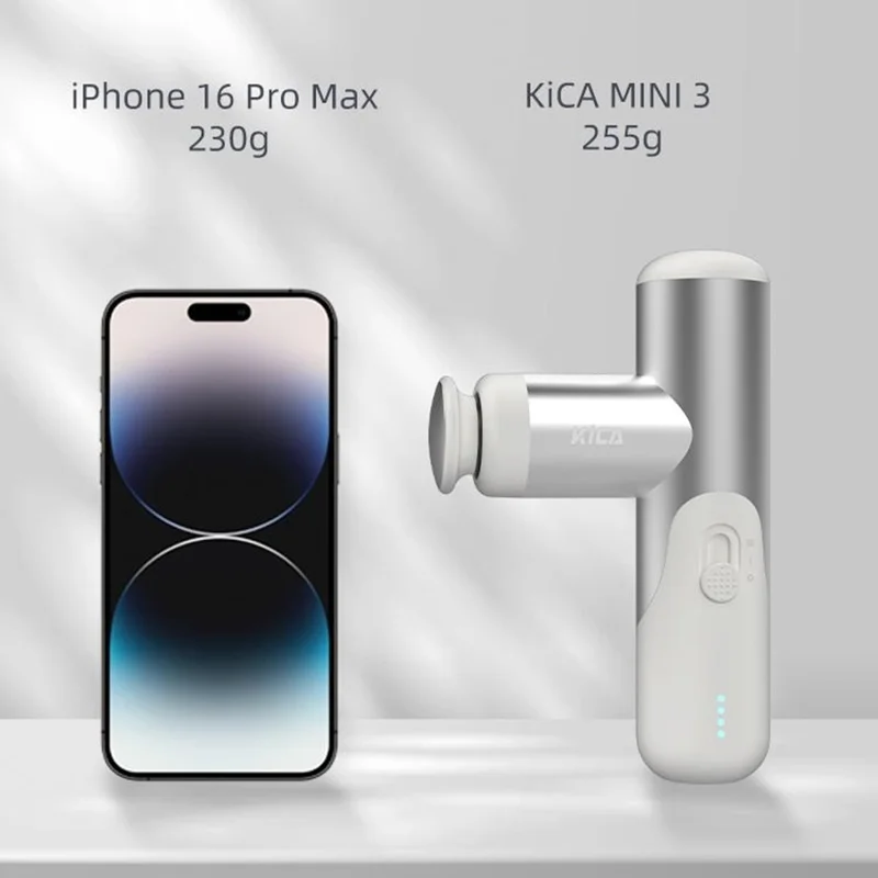 KICA mini3 Portable Massage Gun Mini Handheld Muscle Relaxer Percussion Massager Fascia Gun - White