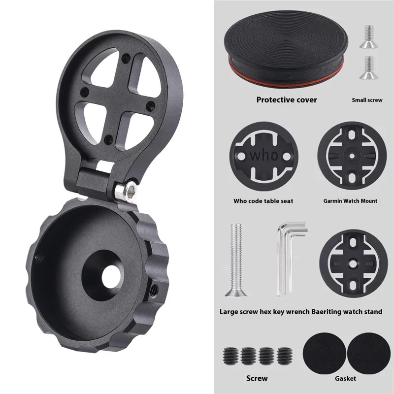 Bike Computer Mount for Apple AirTag / Huawei Tag Holder Road Bike Stem Cap Speedometer Extension Bracket
