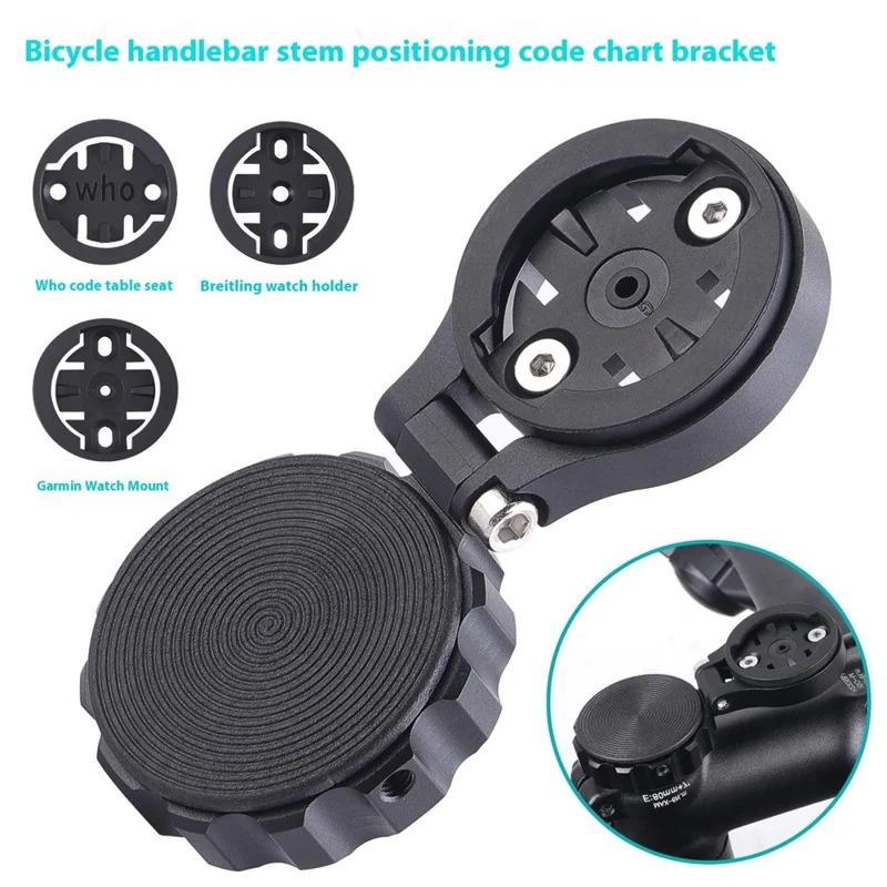 Bike Computer Mount for Apple AirTag / Huawei Tag Holder Road Bike Stem Cap Speedometer Extension Bracket