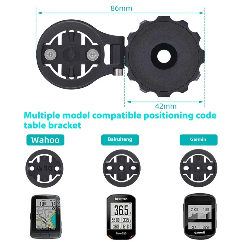 Bike Computer Mount for Apple AirTag / Huawei Tag Holder Road Bike Stem Cap Speedometer Extension Bracket