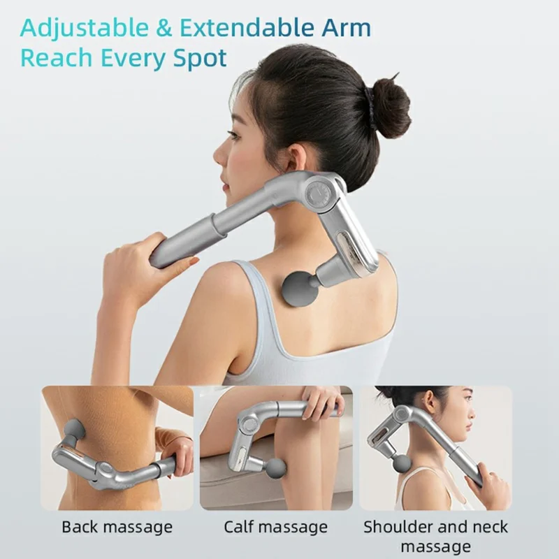 G7 Mini Foldable Percussion Massage Gun 5 Intensity Levels Portable Handheld Muscle Relaxation Device